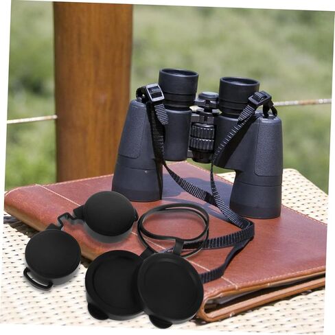 NUOBESTY 50mm Waterproof Binocular Lens Caps Set 3pcs Rubber Eyepiece Covers for Eye Protection Compatible Compact Binoculars and Telescopes in Kuwait