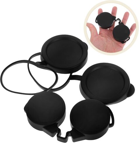 NUOBESTY 50mm Waterproof Binocular Lens Caps Set 3pcs Rubber Eyepiece Covers for Eye Protection Compatible Compact Binoculars and Telescopes in Kuwait
