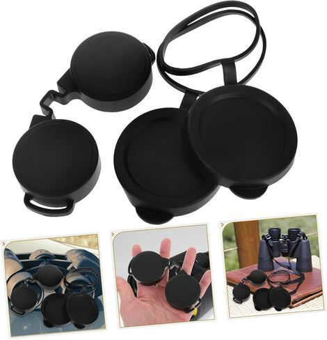 NUOBESTY 50mm Waterproof Binocular Lens Caps Set 3pcs Rubber Eyepiece Covers for Eye Protection Compatible Compact Binoculars and Telescopes in Kuwait