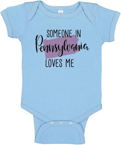 TATY Kids Someone In Pennsylvania Loves Me Baby Infant Bodysuit in Saudi Arabia
