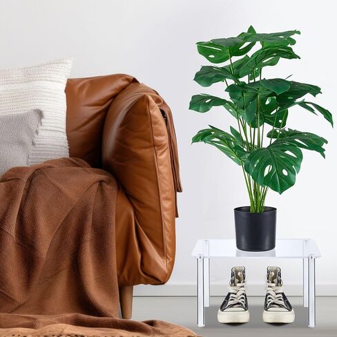 1 PCs كبير كبير 6 مم السميك السميك مستطيل 4-LEG الناهضات ، حامل نبات الأكريليك ، شاشة صافية الرف الصافية تقف لأرقام المقتنيات الديكور (16 × 10 × 8in) in Saudi Arabia