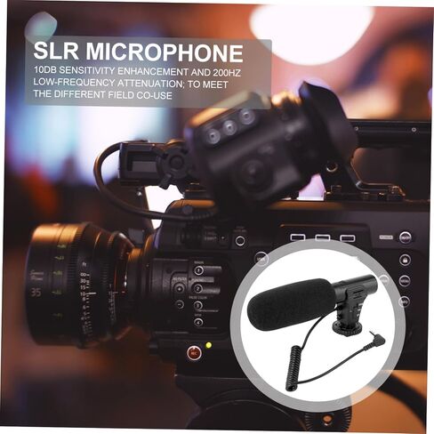 TEHAUX Photography Camera Microphone Professional Condenser Mic for and Camcorders for Interviews Noise Reduction and Enhanced Audio Recording in Kuwait