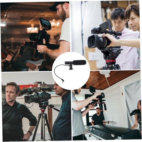 MERRYHAPY 1pc Lightweight Camera Microphone for DSLR and Digital Cameras Portable Voice Tube for Vlogging and Interviews Design for Easy Operation and Recording in Kuwait
