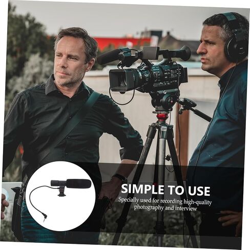 MERRYHAPY 1pc Lightweight Camera Microphone for DSLR and Digital Cameras Portable Voice Tube for Vlogging and Interviews Design for Easy Operation and Recording in Kuwait