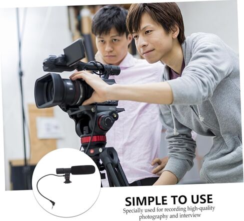 MERRYHAPY 1pc Lightweight Camera Microphone for DSLR and Digital Cameras Portable Voice Tube for Vlogging and Interviews Design for Easy Operation and Recording in Kuwait