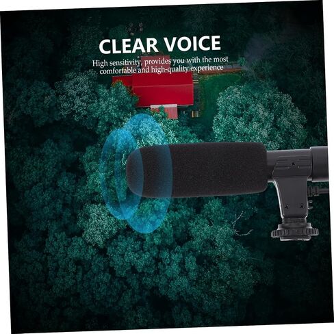 MERRYHAPY 1pc Lightweight Camera Microphone for DSLR and Digital Cameras Portable Voice Tube for Vlogging and Interviews Design for Easy Operation and Recording in Kuwait