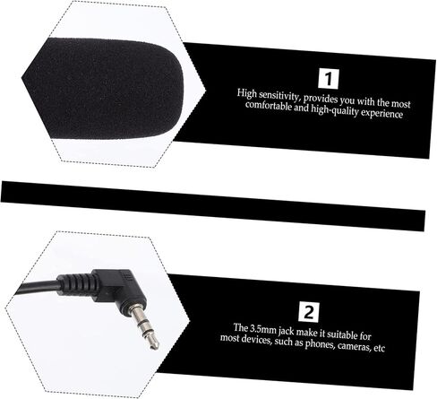 MERRYHAPY 1pc Lightweight Camera Microphone for DSLR and Digital Cameras Portable Voice Tube for Vlogging and Interviews Design for Easy Operation and Recording in Kuwait