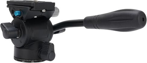 AYNEFY 360 Panoramic Hydraulic Tripod Head Camera Fluid Head DSLR Video Head with Steel Handle 3/8in Screw Hole for DSLR Cameras 5kg Load in Saudi Arabia