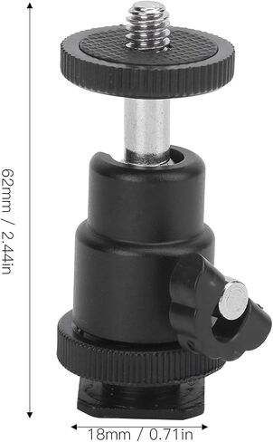 Acouto with 1/4 Inch Screws 360° 90° Vertical Portable Metal Camera Tripod Heads in Saudi Arabia