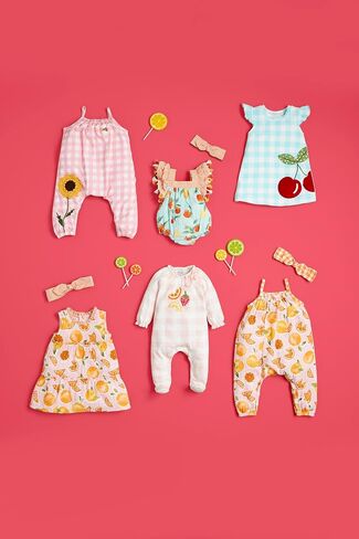 Mud Pie unisex-baby Mud Pie Baby Girl Citrus Print Tassel Bubble; in Saudi Arabia