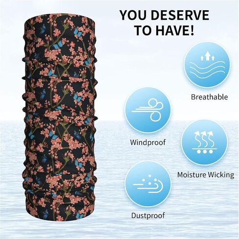 Rose Neck Gaiter for Men Women Seamless Bandana Fashion Face Scarf Mask Headwear Warmer Balaclava Head Wrap in Saudi Arabia