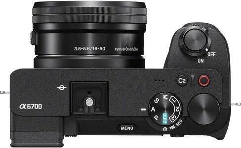 كاميرا Sony a6700 بدون مرآة مع عدسة Sony E PZ مقاس 16-50 مم F/3.5-5.6 OSS + ذاكرة 64 جيجابايت + حامل ثلاثي عنكبوت + ضوء LED + حقيبة كاميرا + حامل ثلاثي + قارئ بطاقات + بطارية إضافية + المزيد (حزمة 26 قطعة) (متجددة) in Saudi Arabia