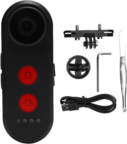 Dpofirs Bike Rear View Camera with Tail Light, Sports Action Camera Cycling Video Recorder Rechargeable Rear Bike Light, 5000mah, 140° Angle, WiFi (64G) in Saudi Arabia