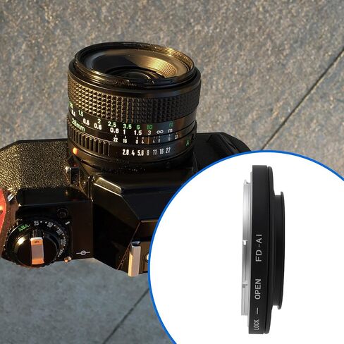 حلقة محول كاميرا FD-AI من eMagTech متوافقة مع عدسة Canon FD لتتوافق مع محول تركيب Nikon AI in Kuwait