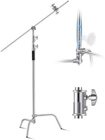 C Stand with Boom Arm Max Height 10.83 ft/330 cm Photography Light Stand in Saudi Arabia