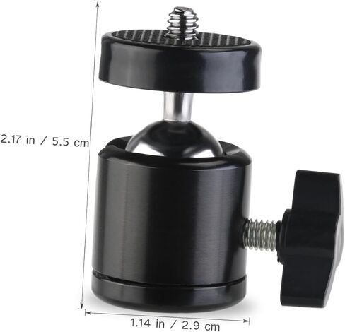 Gatuida 2 Pcs Mini Tripod Ball Head Threaded Pan Tilt Camera Mount for Camcorders Compact Black Metal Plastic Head Supports Up to Load Smooth Movement in Saudi Arabia