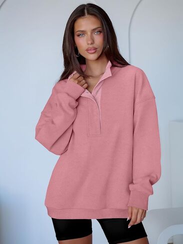 ANRABESS Womens Oversized Sweatshirt Long Sleeve Henley Pullover Tops 2025 Fall Casual Button Up Loose Fit Teen Girls Outfits in Saudi Arabia