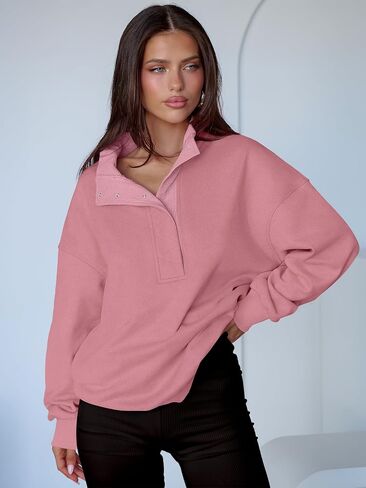 ANRABESS Womens Oversized Sweatshirt Long Sleeve Henley Pullover Tops 2025 Fall Casual Button Up Loose Fit Teen Girls Outfits in Saudi Arabia
