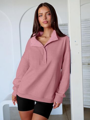 ANRABESS Womens Oversized Sweatshirt Long Sleeve Henley Pullover Tops 2025 Fall Casual Button Up Loose Fit Teen Girls Outfits in Saudi Arabia