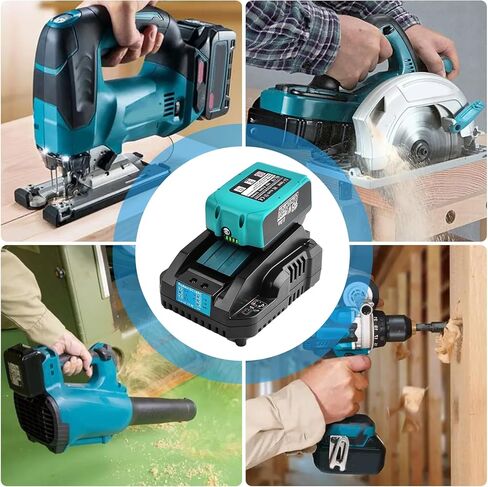 2 حزمة 8.0Ah بديلة لبطارية ماكيتا 18 فولت وشاحن، استبدل بطارية ماكيتا 18 فولت BL1860 BL1850 BL1840 BL1830 BL1820، متوافقة مع أدوات الطاقة اللاسلكية in Kuwait