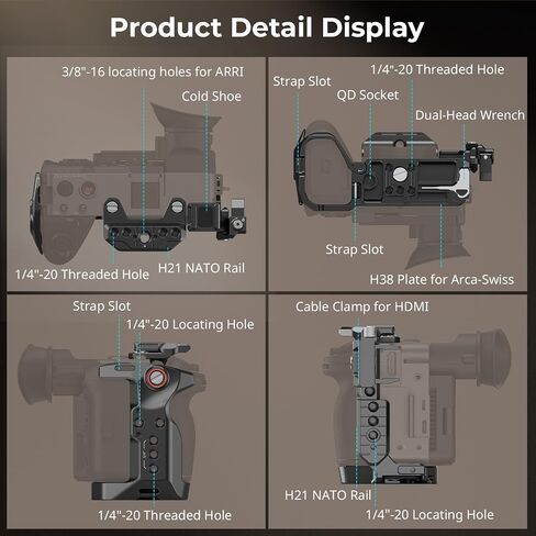 SmallRig Camera Cage for Sony FX2 + Vertical Mount Plate for Cage in Saudi Arabia