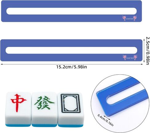 Boxob 4pcs Mahjong Finder ، حظ سعيد Mahjong دليل علامة علامة Mah Jongg Reader Strips Excessories Excessories للاعبين in Saudi Arabia