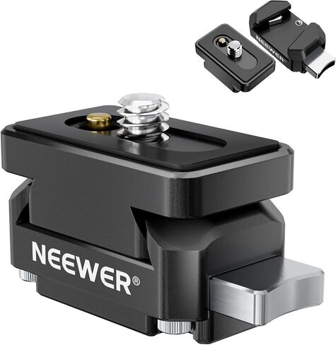 NEEWER Action Camera Quick Release Plate Compatible with Insta 360 x4 x5, Aluminum Tripod Mount QR Adapter Accessories Kit with 1/4" Thread Hole for Filmmaking Video Recording, CA139 in Saudi Arabia