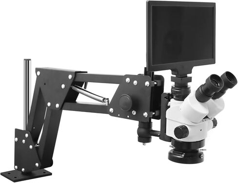 MS01B مجهر مجسم دقيق لنقش المجوهرات، 7 * 45X مع شاشة، مجهر ثنائي العينين، أدوات المجوهرات (MH04A) in Kuwait