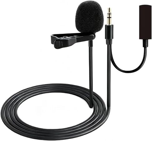 Microphone Lavalier Lapel Clip on Mic with 5ft Cable for Laptop, Computer, PC, Streaming Conferencing,Interviews, Online Singing, Skype, MSN, Audio Video Recording in Saudi Arabia