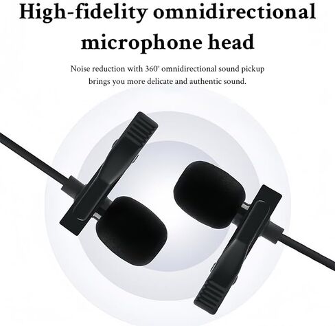 Microphone Lavalier Lapel Clip on Mic with 5ft Cable for Laptop, Computer, PC, Streaming Conferencing,Interviews, Online Singing, Skype, MSN, Audio Video Recording in Saudi Arabia