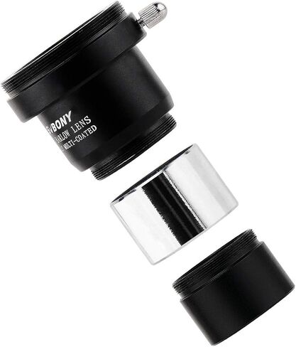 محول حلقة SVBONY T2 T ومحول T، متوافق مع حزمة عدسات Canon EOS القياسية EF مع عدسة بارلو 2X مقاس 1.25 بوصة مع خيط M42 وحامل هاتف تلسكوب عالمي in Saudi Arabia