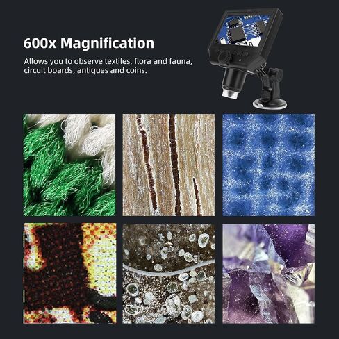 Sanpyl Digital Microscope with 5MP and 600x, Soldering Microscope for Electronics Repair, 1080P Camera Compatible with Wins OSX for Scientific Research in Saudi Arabia