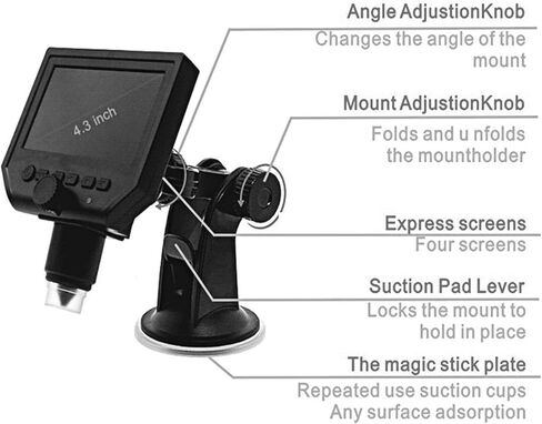 Sanpyl Digital Microscope with 5MP and 600x, Soldering Microscope for Electronics Repair, 1080P Camera Compatible with Wins OSX for Scientific Research in Saudi Arabia