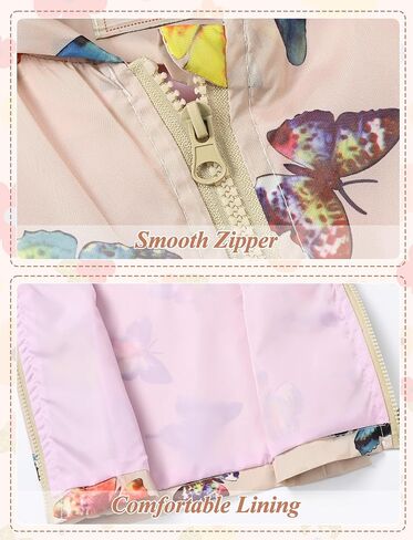 Happy Cherry Toddler Baby Casual Printed Windbreaker Lightweight Zipper Hoodie Coat Casual Jacket 1-5T in Saudi Arabia