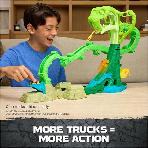 Monster Jam Mini Jams ، Colder’s Crazy Escape 28 "Playet Motory ، 2 Thunderroarus و JCB Digatron Monster ، ألعاب الأطفال للصبي والبنات الذين تتراوح أعمارهم بين 3 سنوات وما فوق in Saudi Arabia