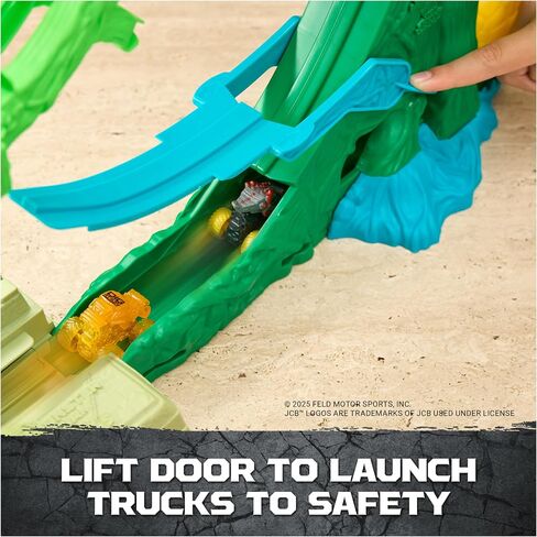 Monster Jam Mini Jams ، Colder’s Crazy Escape 28 "Playet Motory ، 2 Thunderroarus و JCB Digatron Monster ، ألعاب الأطفال للصبي والبنات الذين تتراوح أعمارهم بين 3 سنوات وما فوق in Saudi Arabia