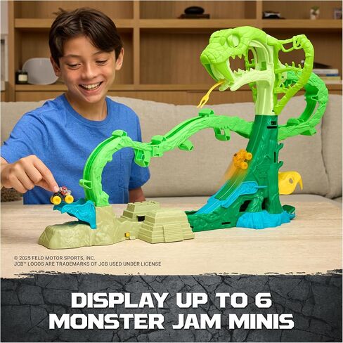 Monster Jam Mini Jams ، Colder’s Crazy Escape 28 "Playet Motory ، 2 Thunderroarus و JCB Digatron Monster ، ألعاب الأطفال للصبي والبنات الذين تتراوح أعمارهم بين 3 سنوات وما فوق in Saudi Arabia