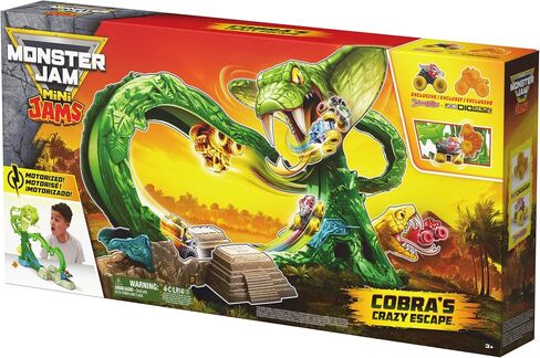 Monster Jam Mini Jams ، Colder’s Crazy Escape 28 "Playet Motory ، 2 Thunderroarus و JCB Digatron Monster ، ألعاب الأطفال للصبي والبنات الذين تتراوح أعمارهم بين 3 سنوات وما فوق in Saudi Arabia