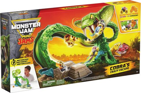 Monster Jam Mini Jams ، Colder’s Crazy Escape 28 "Playet Motory ، 2 Thunderroarus و JCB Digatron Monster ، ألعاب الأطفال للصبي والبنات الذين تتراوح أعمارهم بين 3 سنوات وما فوق in Saudi Arabia