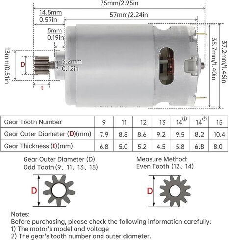 1pcs RS550 9/11/12/13/14 Teeth DC Electronic Starter 10.8V/12V/14.4V/16.8V/18V/21V/25V Screwdriver Drill Electronic Starter with High Torque Gear Box(16.8V,12Teeth) in Saudi Arabia