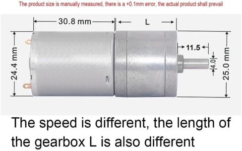 DC Motors JGA25-370 Geared Electronic Starter DC Electronic Starter 24V Gear Electronic Starter High Torque Machinery Tool(58 RPM) in Saudi Arabia