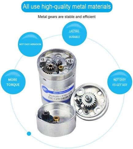DC Motors JGA25-370 Geared Electronic Starter DC Electronic Starter 24V Gear Electronic Starter High Torque Machinery Tool(58 RPM) in Saudi Arabia