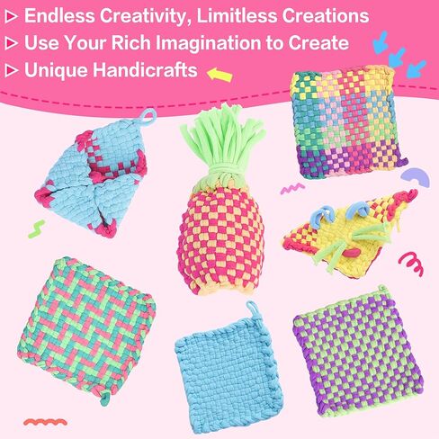 Daheyypong Weaving Loof Loom Kit ، الفنون والحرف للأطفال والبالغين ، ونسج النسيج مجموعات الأفق مع 300 ٪ حلقات حرفية ، وجعل الحرفون من أساور الصداقة ، والهدايا المثالية للفتيات in Kuwait