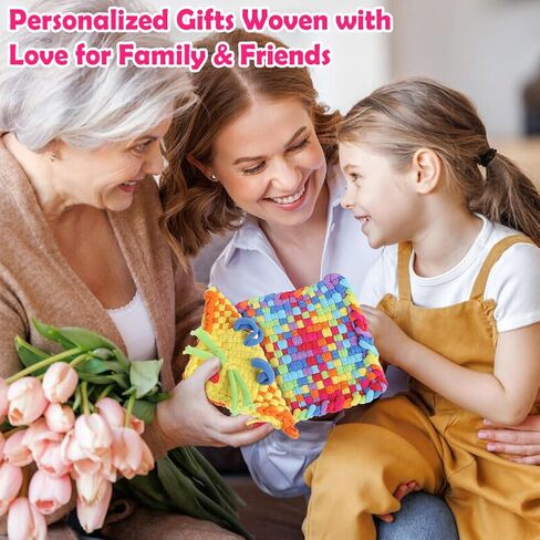 Daheyypong Weaving Loof Loom Kit ، الفنون والحرف للأطفال والبالغين ، ونسج النسيج مجموعات الأفق مع 300 ٪ حلقات حرفية ، وجعل الحرفون من أساور الصداقة ، والهدايا المثالية للفتيات in Kuwait