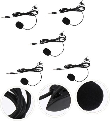 Sosoport 5pcs المهنية ميكروفون Lavalier كليب ميكروفون لتسجيل الهاتف البث المباشر الألعاب in Kuwait