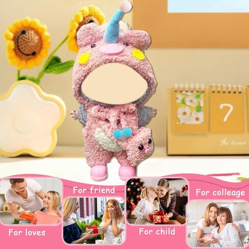 ملابس دمية لـ Labubu ، الزي اللطيف لـ 17 سم دمية الملابس 2/3pcs الملابس والقبعات للدمى الأنيقة للاصطدام لبلابو 17 سم ، الأزياء غير الرسمية لدموبو دمى (مجموعة قبعة بنية) in Kuwait