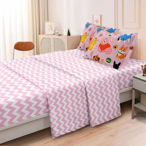 5 Pcs Comforter Bedding Sets Bed in A Bag Twin Size, Pink Quilt for Kids Teen Toddler, Cute Afro Melanin Princess Bed Set in Saudi Arabia