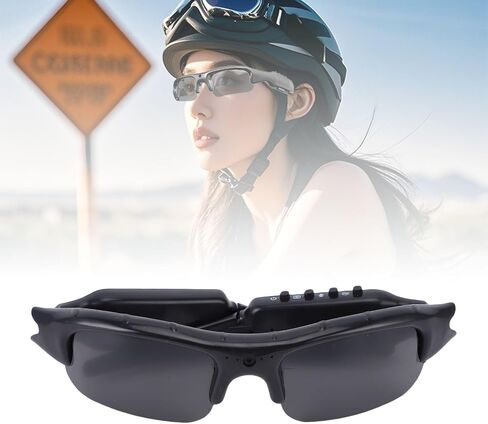 ciciglow Smart Bike Glasses Action Camera HD 1080P Video 12MP Photo Polarized Lens with Electronic Stabilization for Cycling Sports Recording in Saudi Arabia