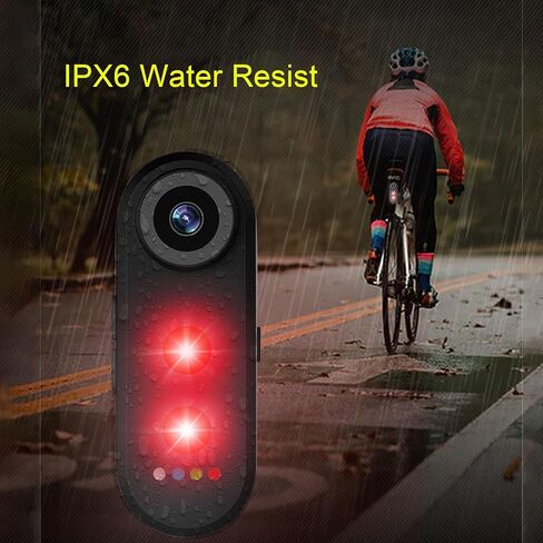 Bewinner 1080P Bike Camera with Tail Light, 140 Wide Angle Action Camera Cycling Video Recorder, 6 Lighting Modes, IPX6 Dash Cam with Mount for Mountain Road Bike in Saudi Arabia