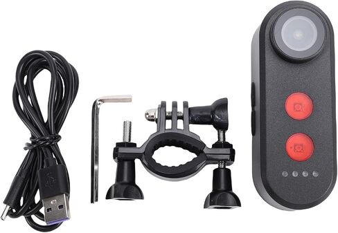 Bewinner 1080P Bike Camera with Tail Light, 140 Wide Angle Action Camera Cycling Video Recorder, IPX6 Anti Shake Loop Recording, Dash Cam with Mount for Mountain Road Bike in Saudi Arabia